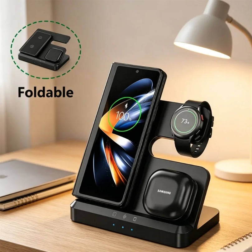 Smartwatch Ac - 3-in-1 Schnelles Kabelloses Ladegerät für Samsung