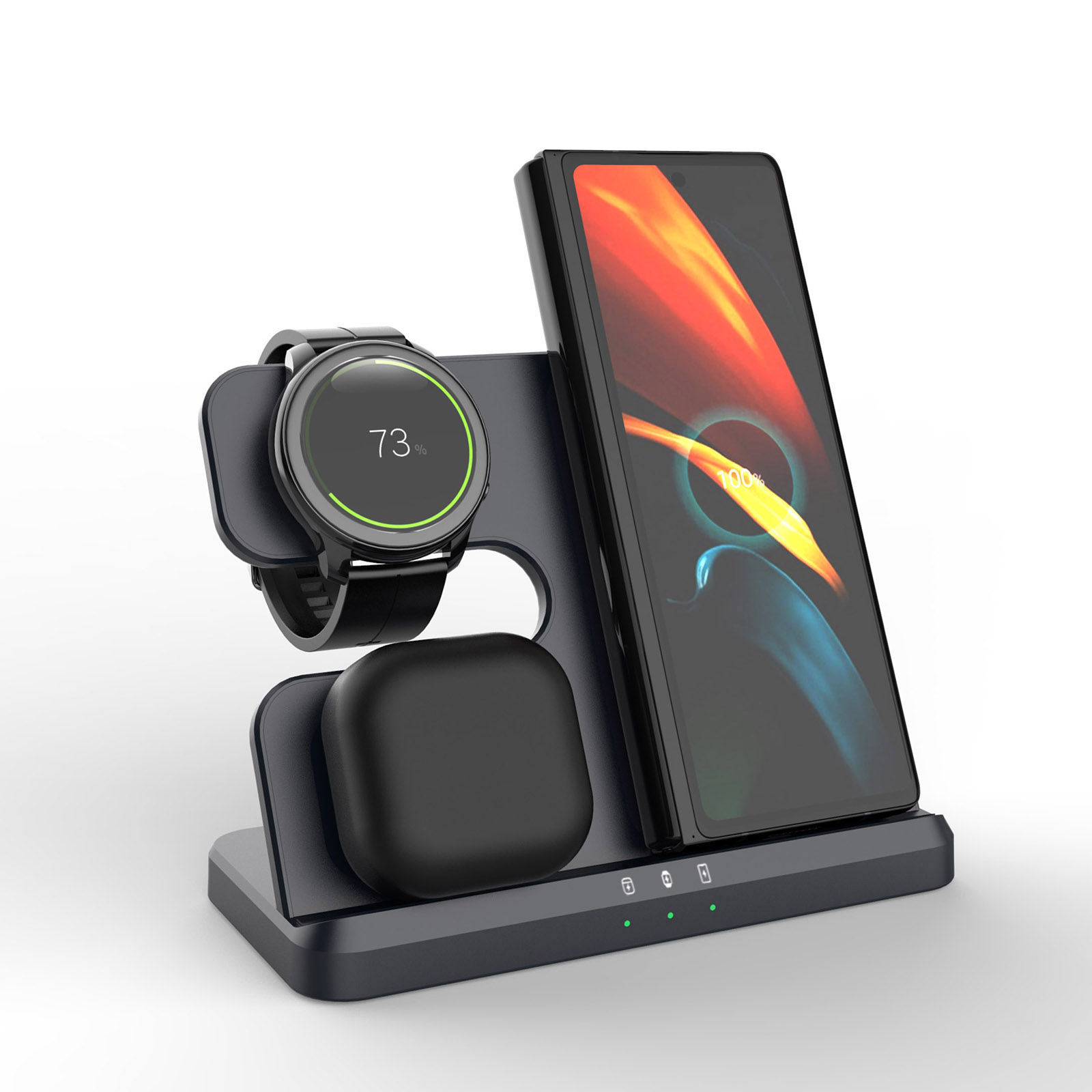 Smartwatch Ac - Kabelloses 3-in-1-Ladegerät für Samsung Galaxy S24