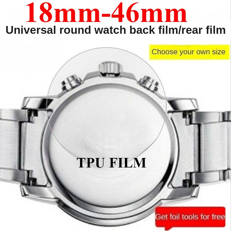 Smartwatch Accessories Inside - 3 Stück Runde Uhrenrückseiten-Schutzfolie 18mm-46mm Smartwatch-Zubehör