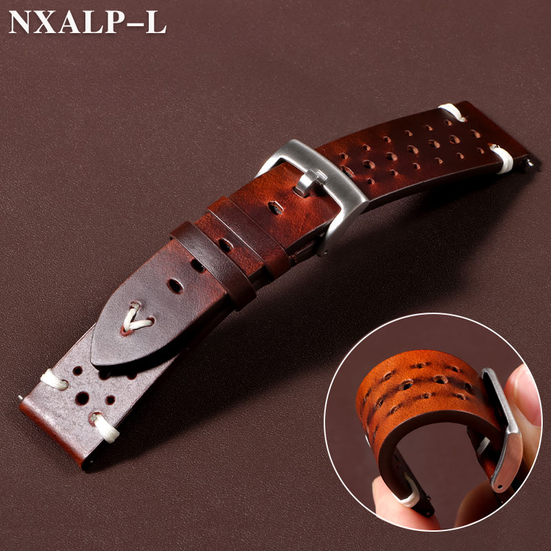 Nylon Nato Strap - Retro Öl Wachs Verfärbung Leder Uhrenarmband