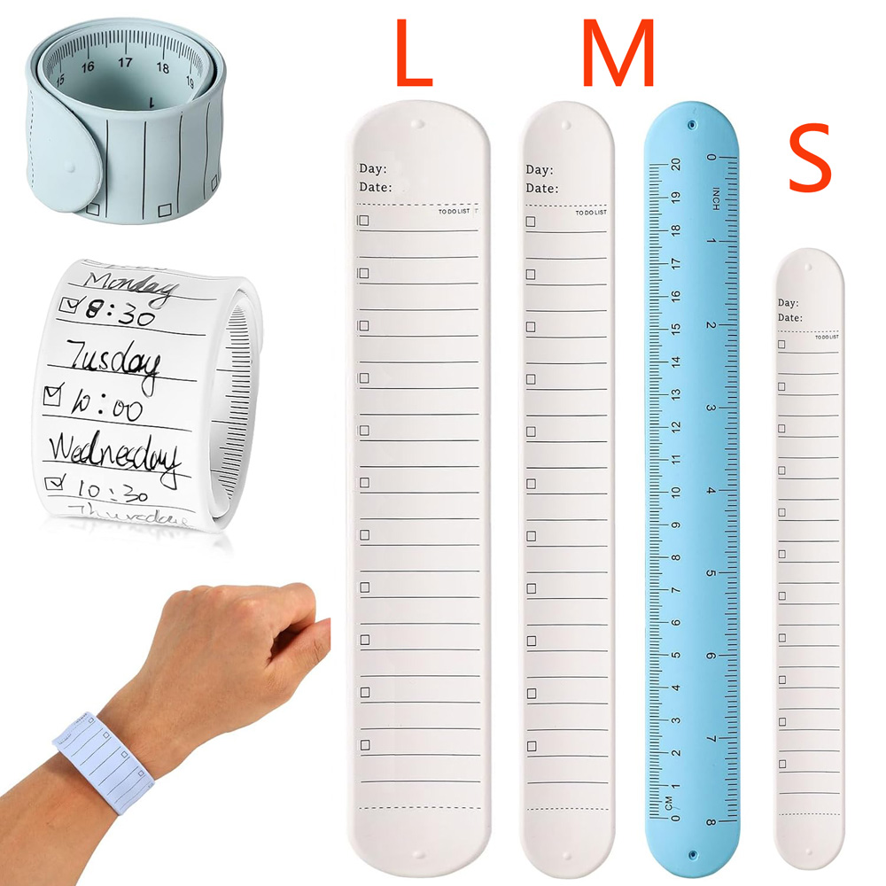 Silicone Band Replacement - Silikon-Notizblock-Armband, wiederverwendbares Armband für To-Do-Listen, beschreibbares