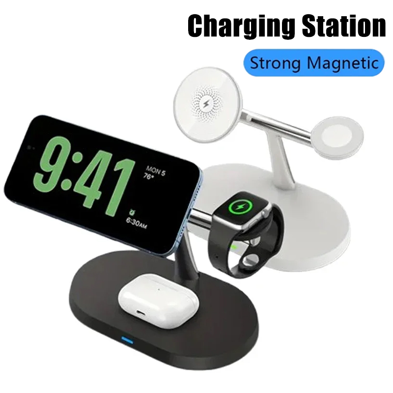 Smartwatch Ac - 3-in-1 Opansten Magnetisches Kabelloses Ladegerät für
