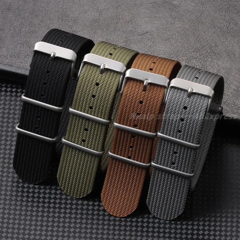 Nylon Nato Strap - Geripptes Nylon-Uhrenarmband, 18 mm, 20 mm,
