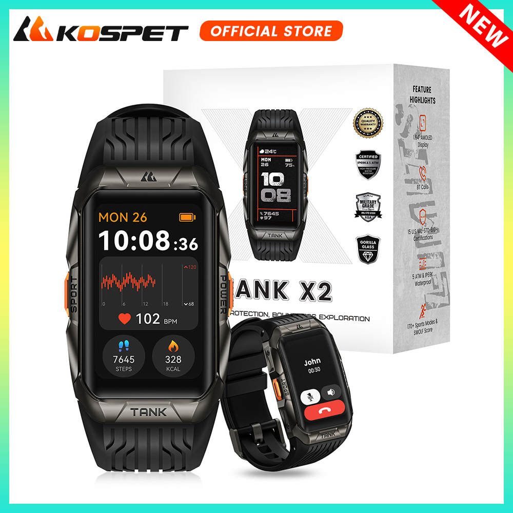Smartwatch Face - KOSPET TANK X2 Smartwatch für Herren,