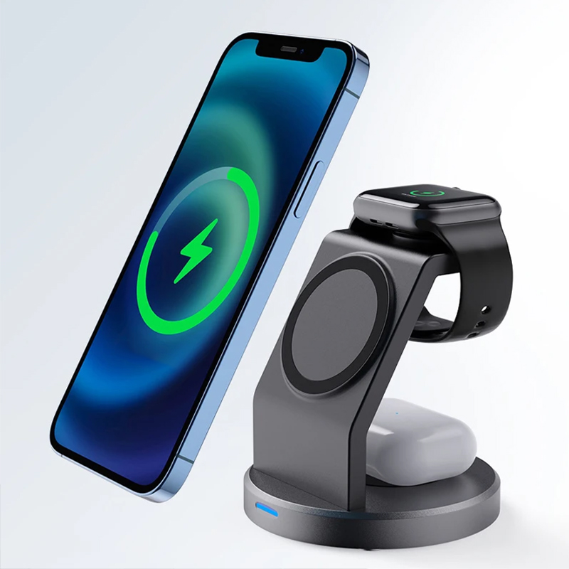 Smartwatch Ac - 3-in-1 kabelloser Ladeständer, Handyhalter für iPhone