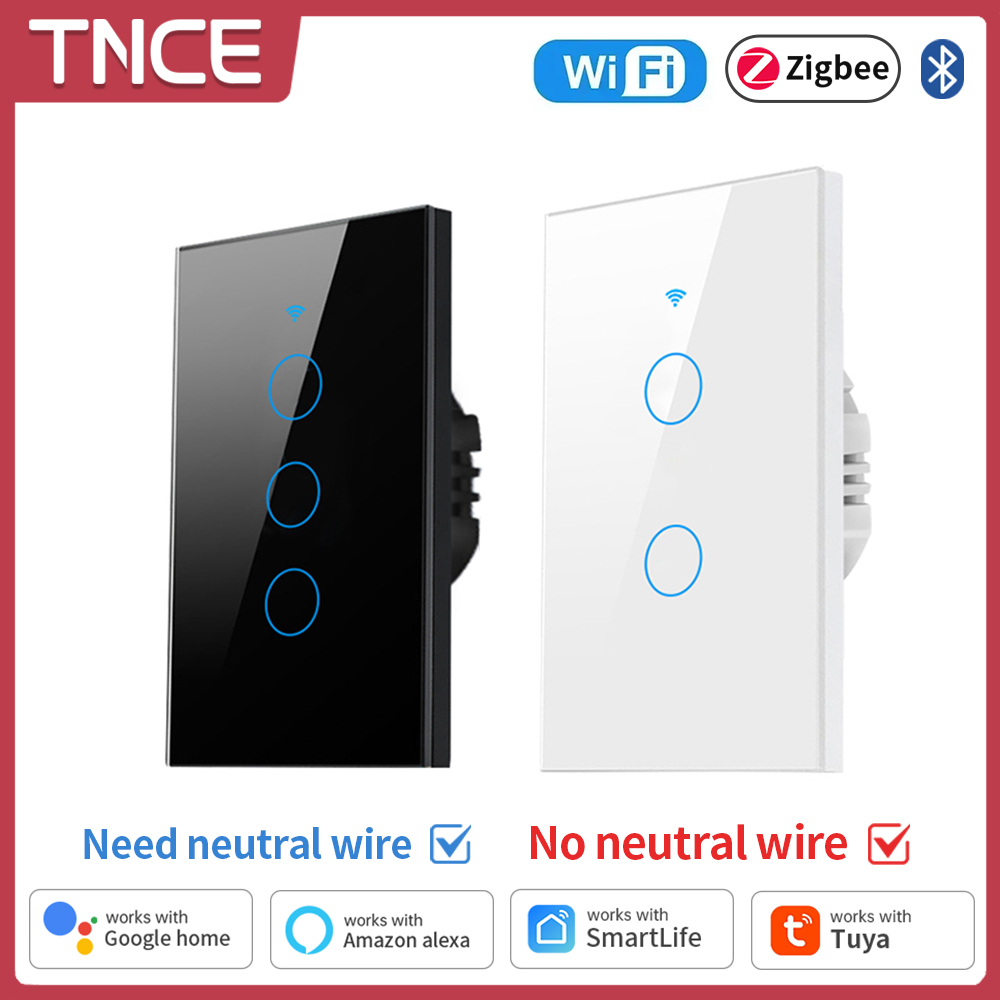 Smart Accessories - TNCE Tuya WiFi/Zigbee Smart Lichtschalter, Neutralleiter/Kein