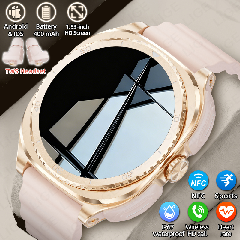 Smartwatch Headset - LIGE 2-in-1 TWS Headset Smartwatch 1,53