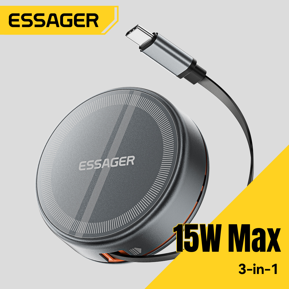 Smartwatch Ac - Essager 15 W 3-in-1 magnetisches kabelloses