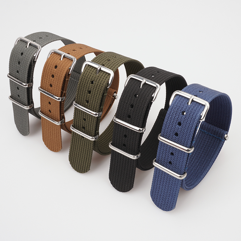 Nylon Nato Strap - Geripptes Nylonarmband für Seiko Military Ballistic