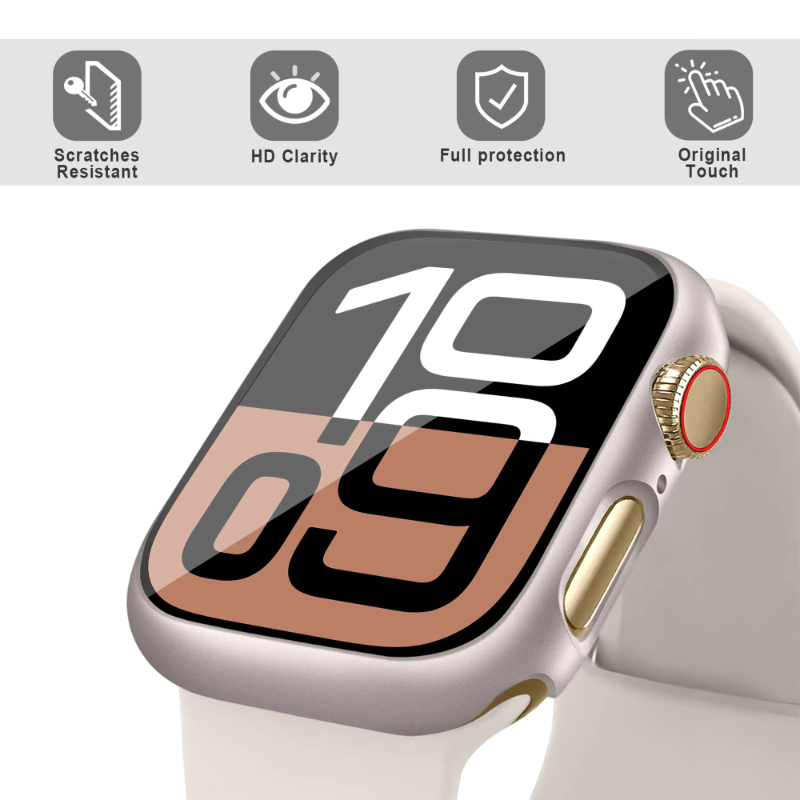 Gehärtetes Glas + Hülle für Ap – Smartwatch Band Accessories Bewertung und Preis