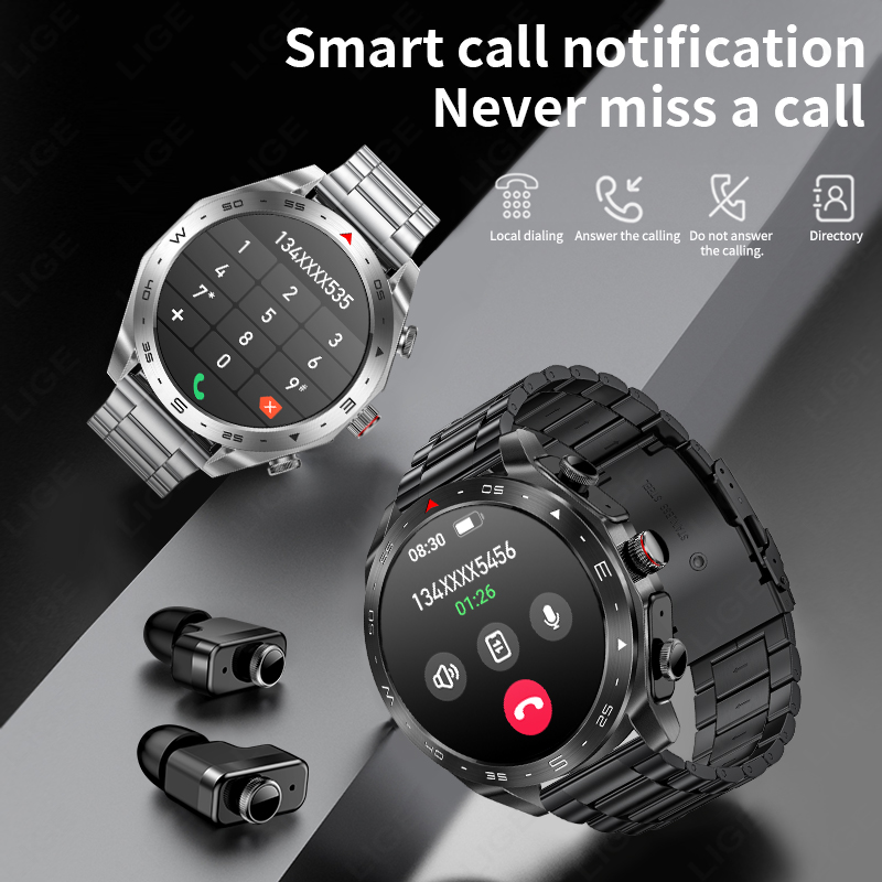 LIGE Smartwatch mit Ohrhörern, – Smartwatch Headset Bewertung und Preis