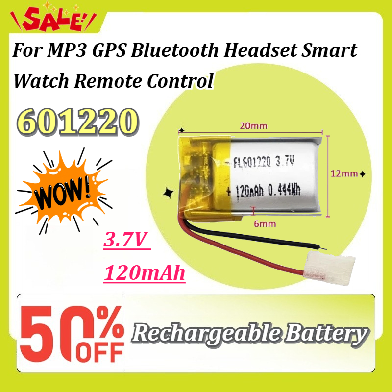 Neuer 3,7 V 120 mAh 601220 Li- – Smartwatch Headset Bewertung und Preis