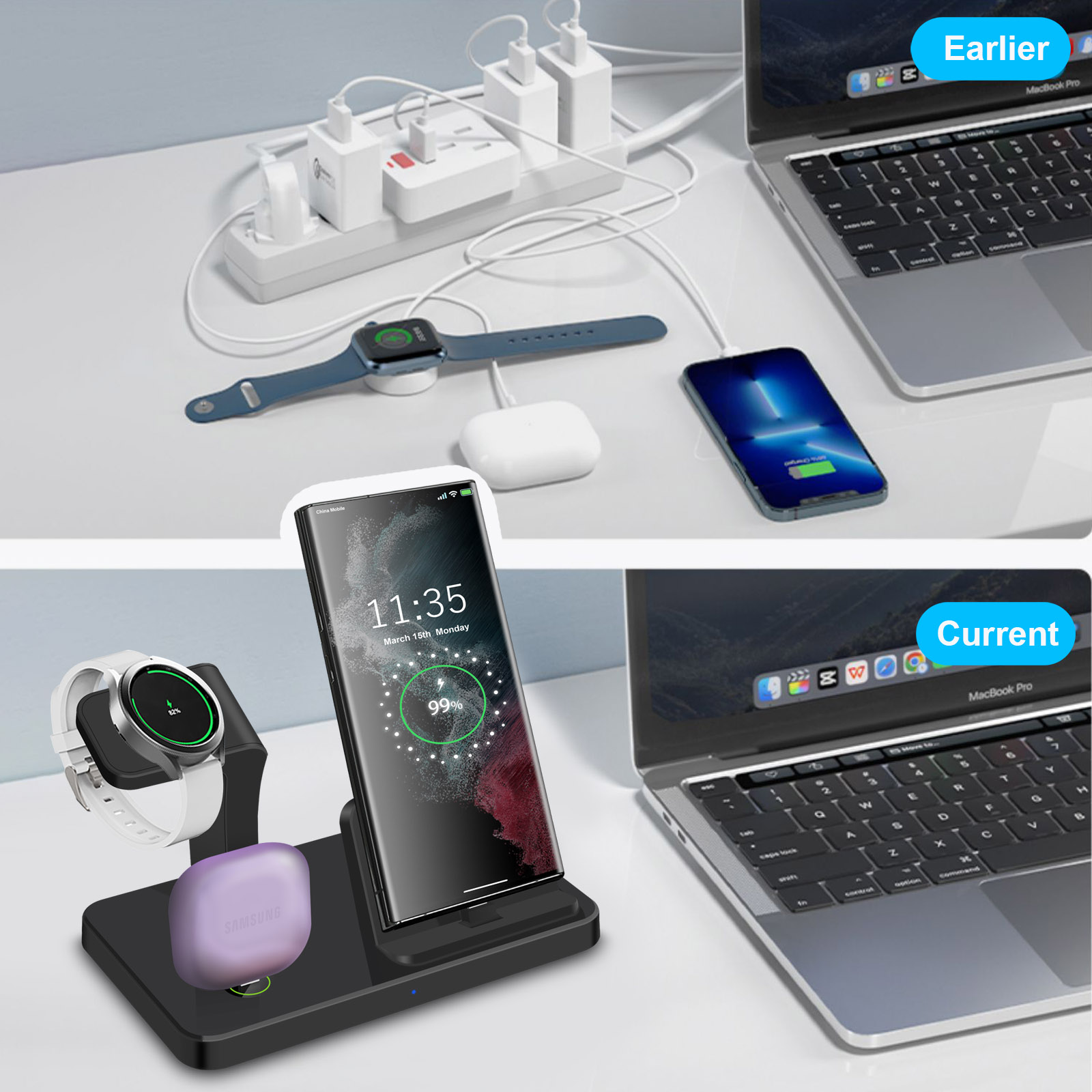 3-in-1 Schreibtisch-Dockingsta – Smartwatch Ac Bewertung und Preis