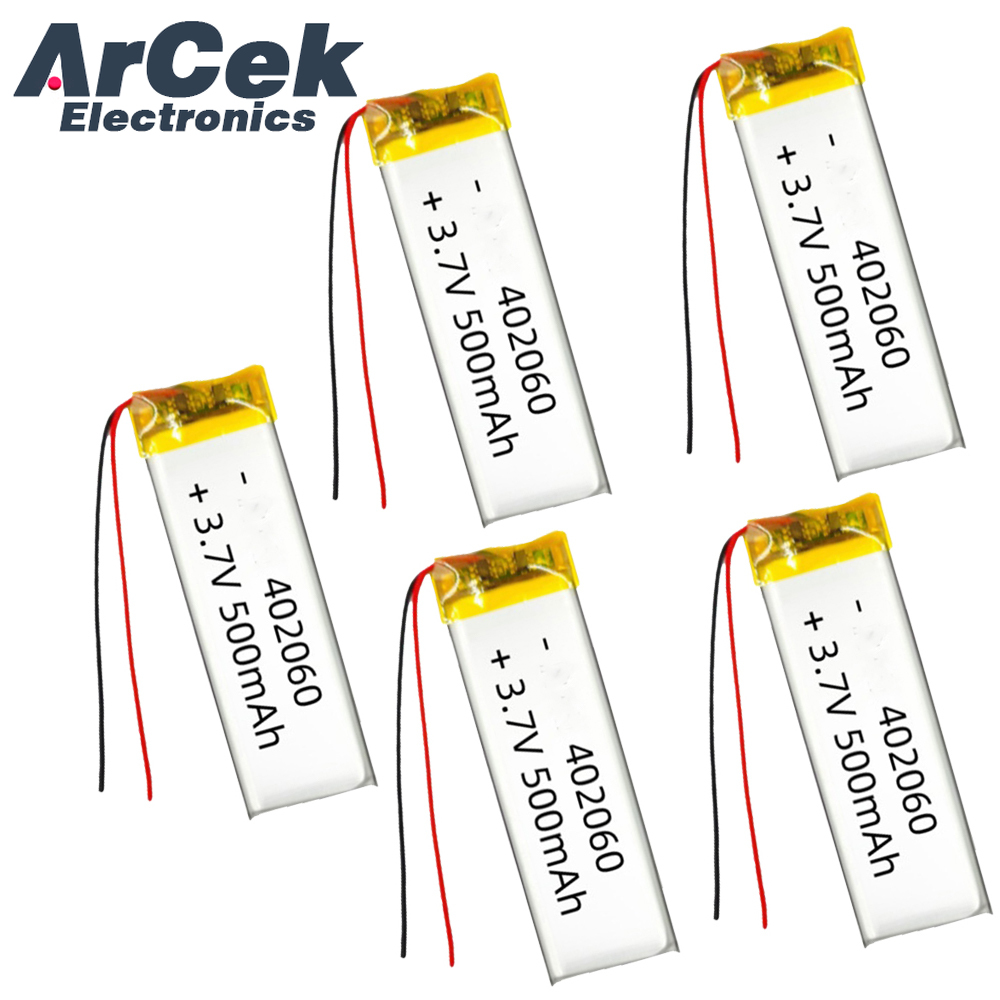 5PCS 3,7 V 500mAh 402060 Lipo  – Smartwatch Headset Bewertung und Preis