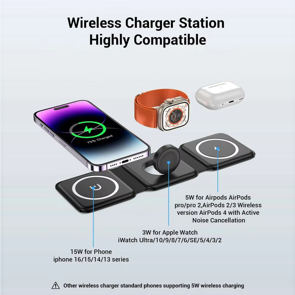 3-in-1 magnetisches faltbares  – Smartwatch Ac Bewertung und Preis