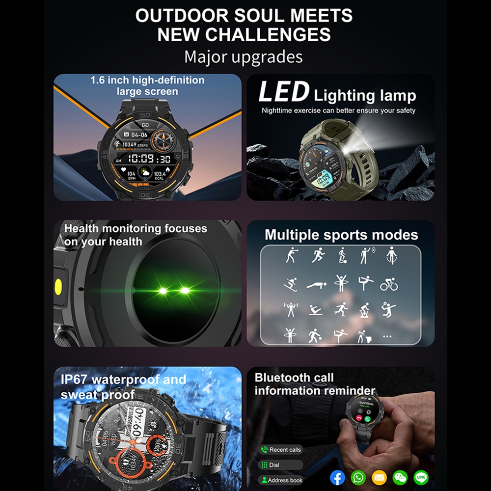 Outdoor Militär Robuste Smartw – Smartwatch Face Bewertung und Preis