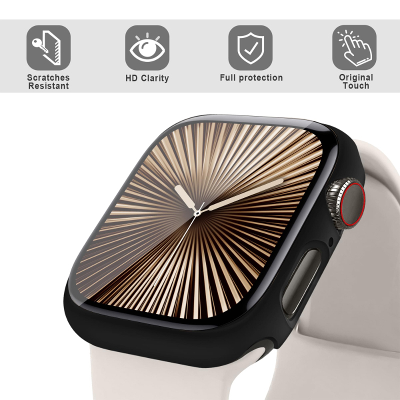 2PCS gehärtetes Glas + Hülle f – Smartwatch Band Accessories Bewertung und Preis